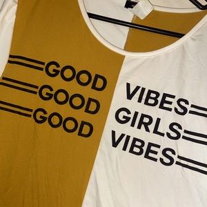 Plus size tee, GOOD GIRL/ GOOD VIBES (Worn Once)